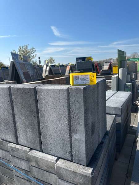 Trendline Vollstein anthrazit weiß nuanc. 49,5x25x10 cm (2.Wahl)