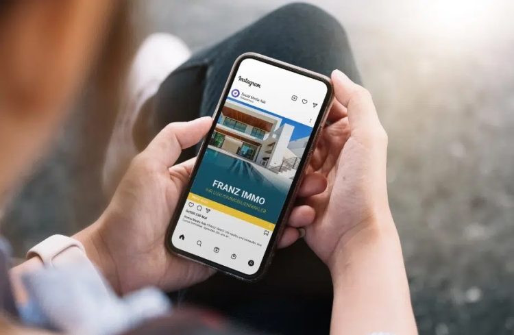 Instagram Posting eines Immobilien Account als Schaubild für Online-Marketing von Immobilien