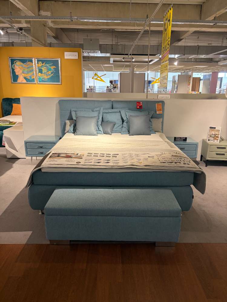 MÖBEL, DIETER KNOLL, BOXSPRINGBETT, LGF. 180X200CM, BLAU, XXXLUTZ