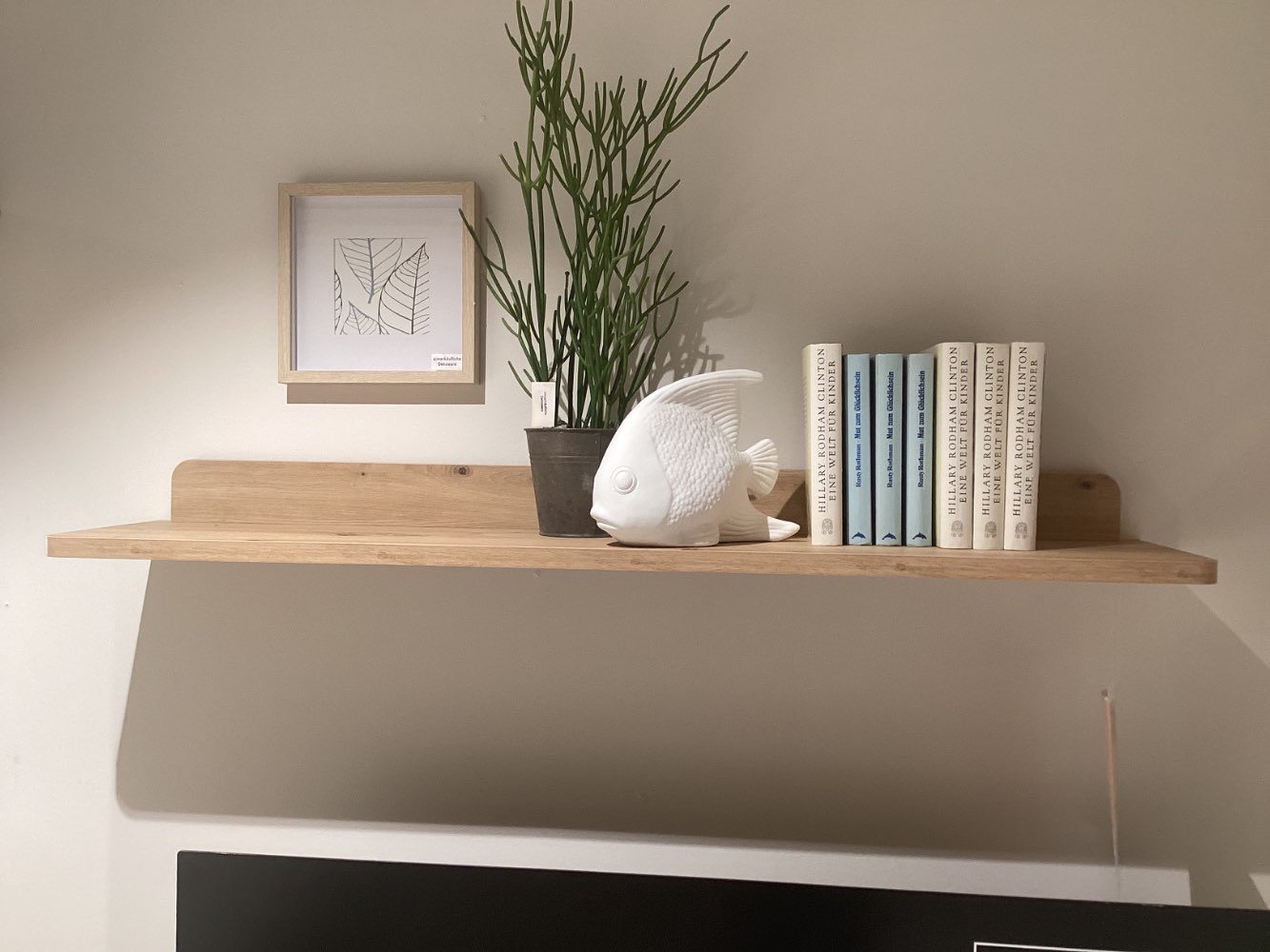 Möbel, home24, Wandboard, Nilsson, ca. 120x10x25cm, Eiche Artisan