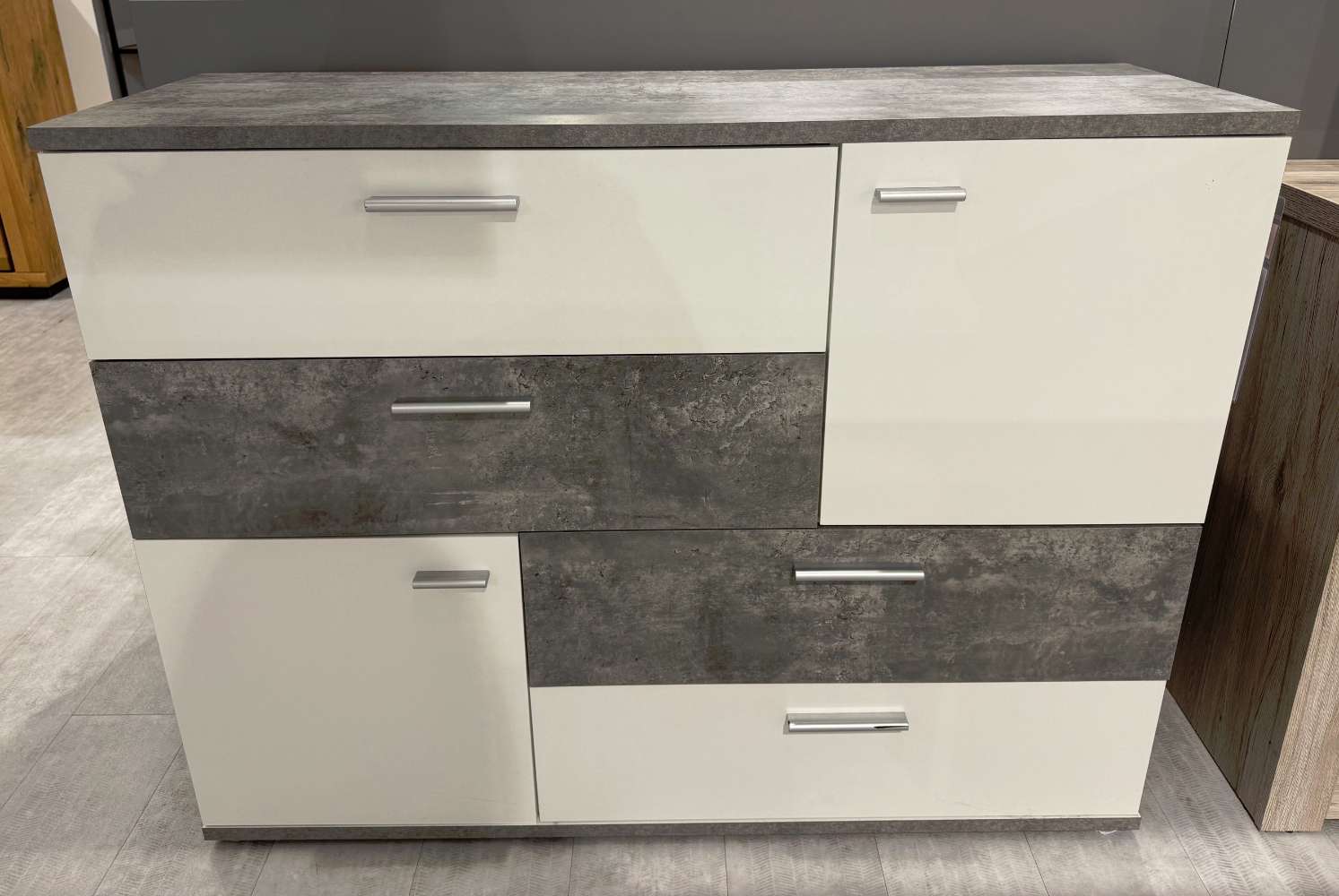 JW Kommode Betonoptik Lichtgrau / Weiss⚡️Sparpreis⚡️