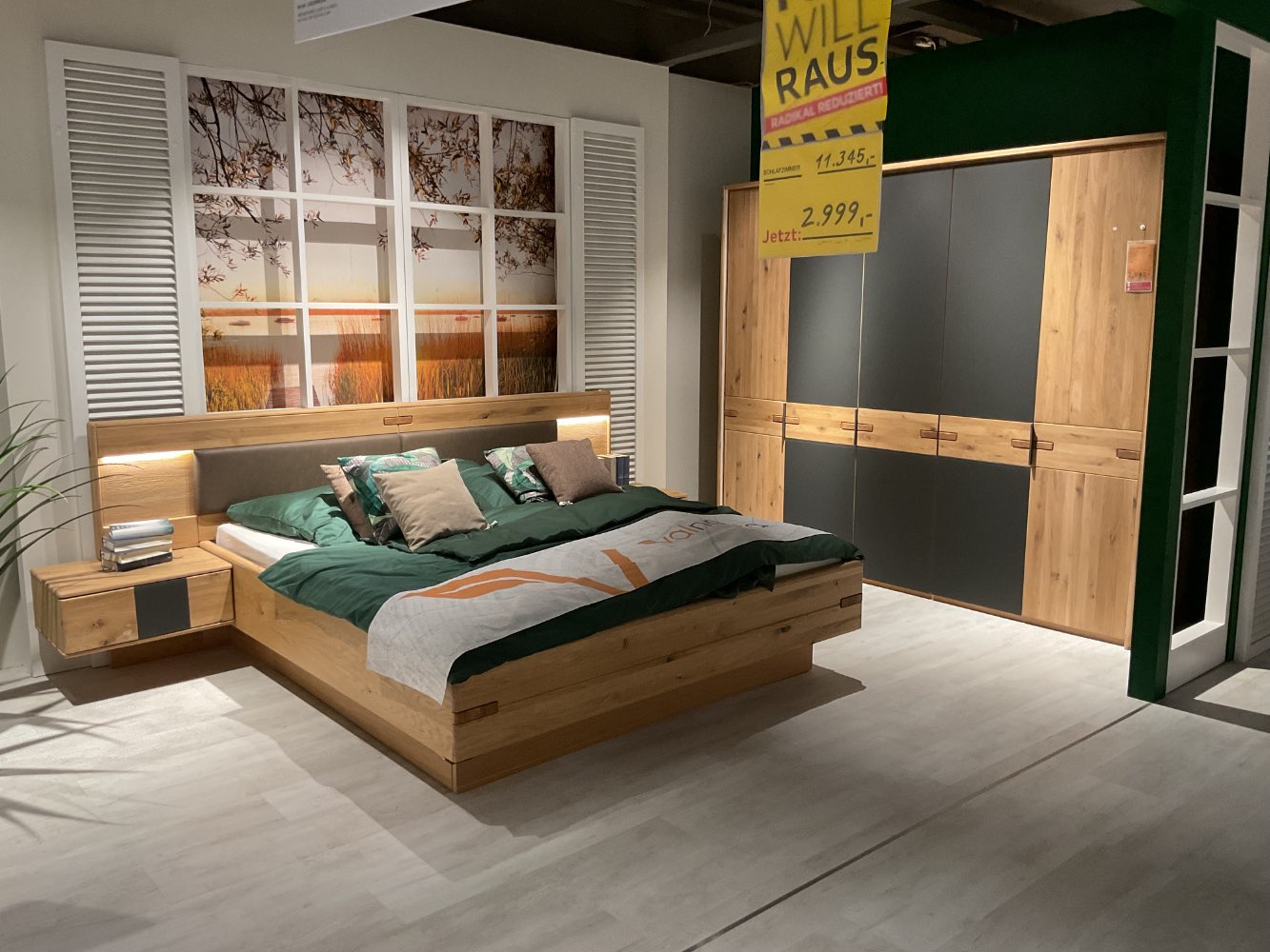 XXXLutz Ausstellungsstück Möbel Schlafzimmer Tabilo Eiche grau