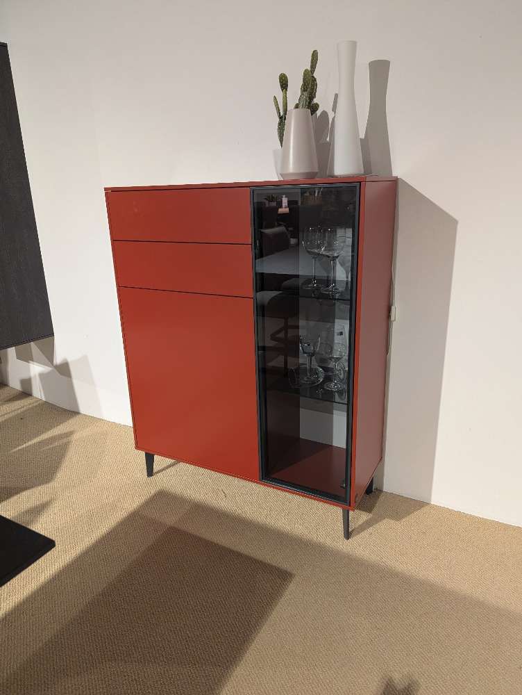 Highboard Interliving  2107 rubinrot
