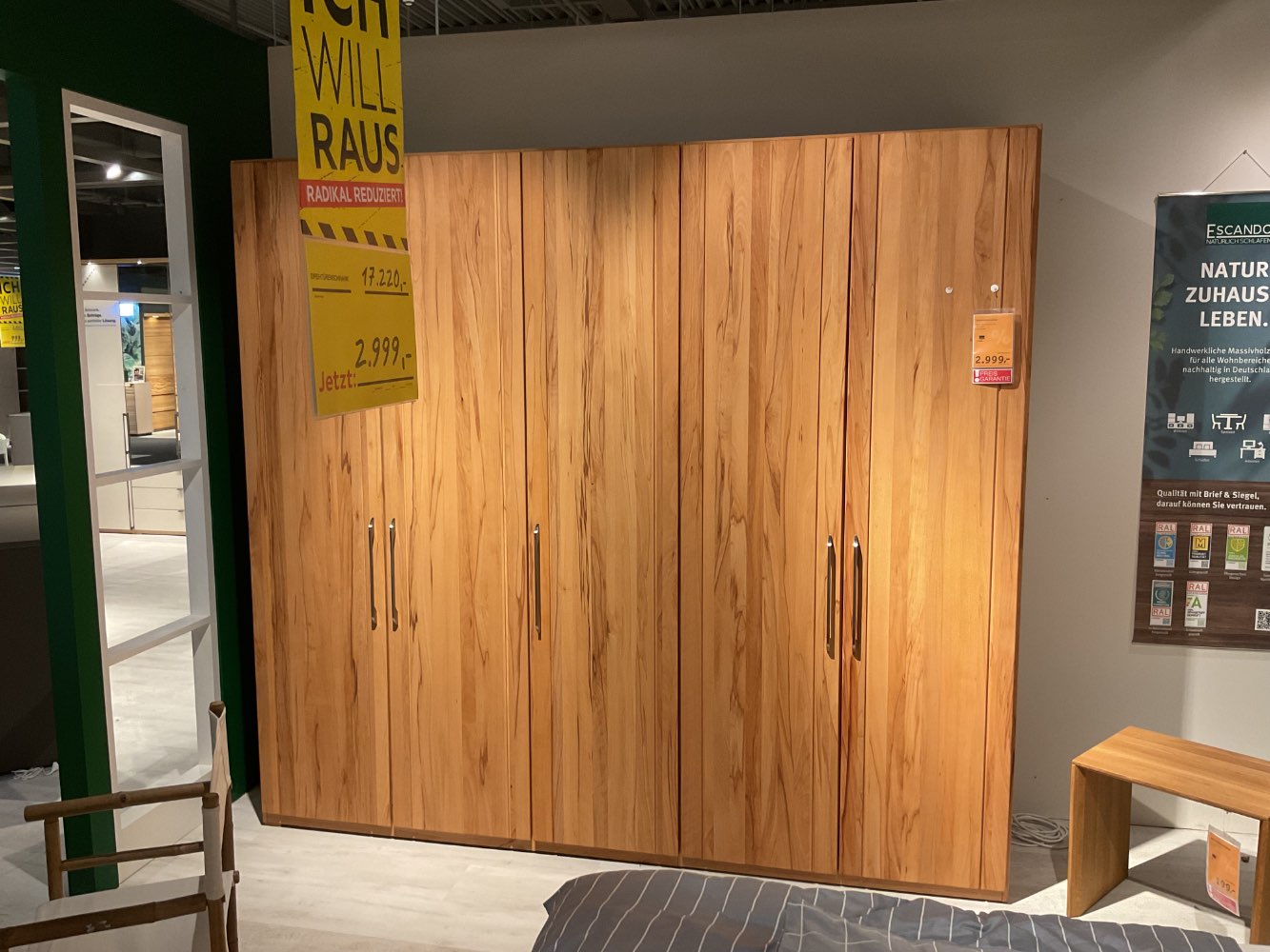 XXXLutz Ausstellungsstück Möbel Drehtürenschrank Incasa Kernbuche
