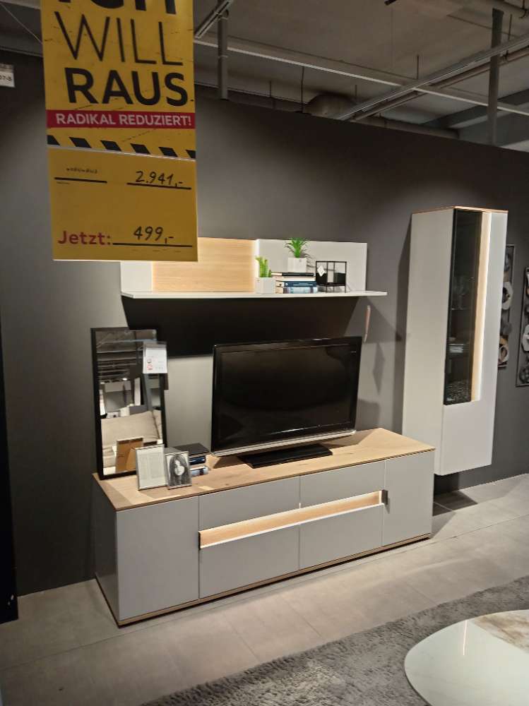 Wohnwand, Dieter Knoll,Cremona,Grau,185, 6×56,6x48cm, XXXLutz