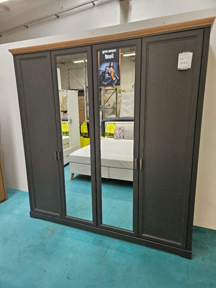 Kleiderschrank Drehtürenschrank Varese Graphit statt 888€