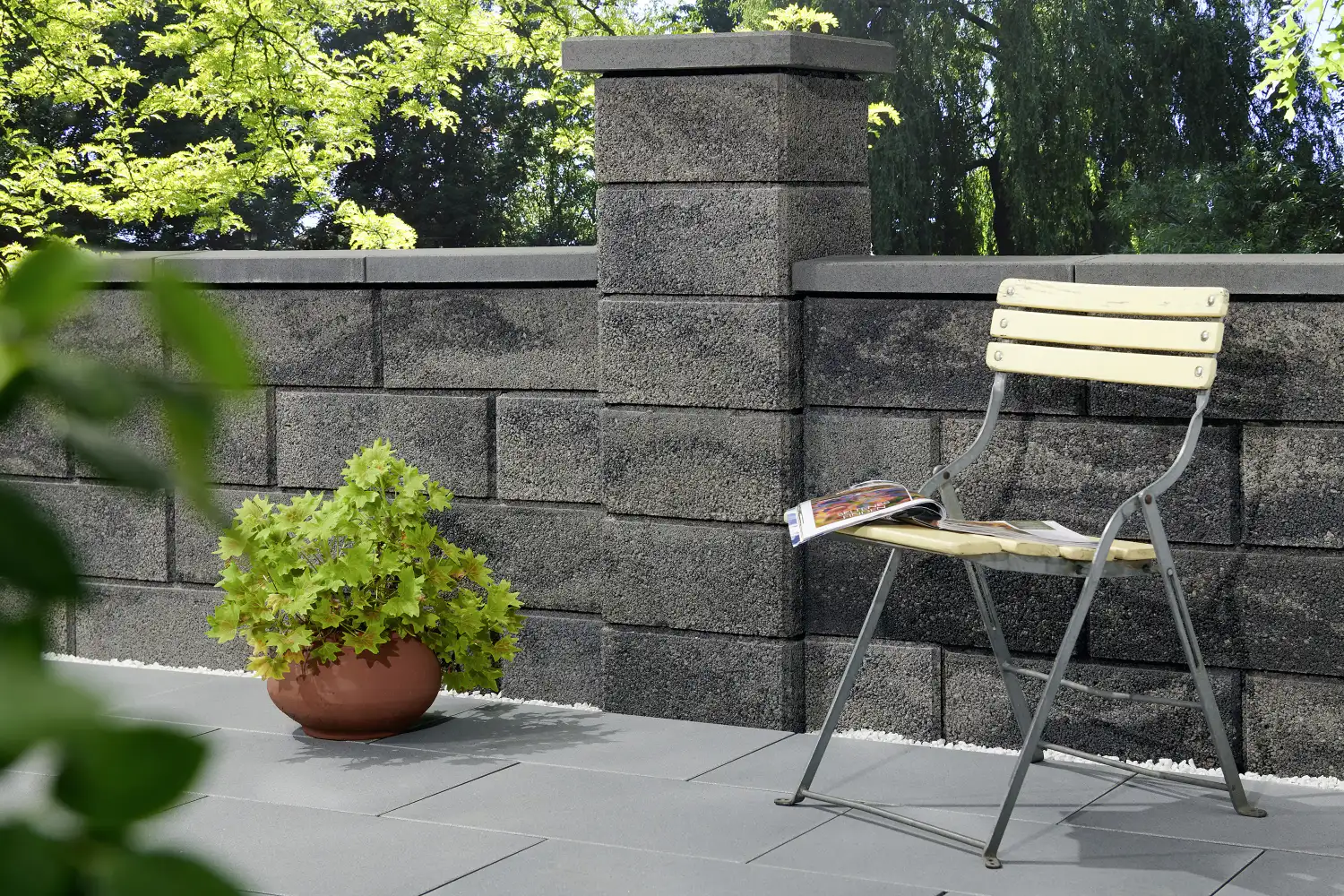 KANN Pfeilersteine grau-anthrazit 37,5×37,5×20 cm (Restposten)