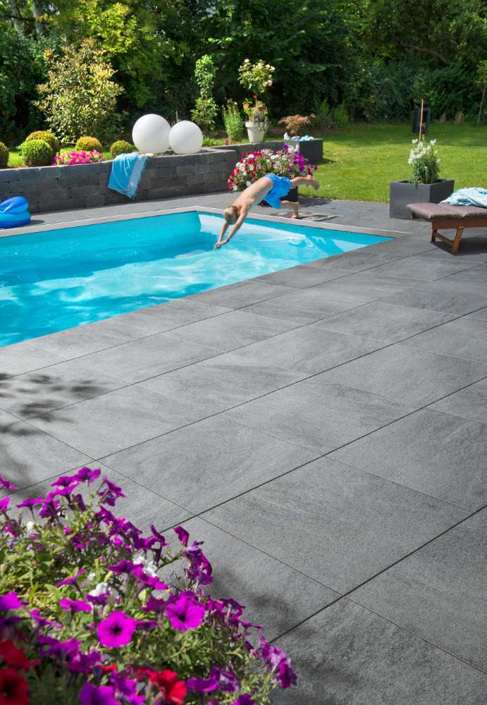 Nanos Betonplus 60x60x5 cm grau/anthrazit strukturiert (Restpost)