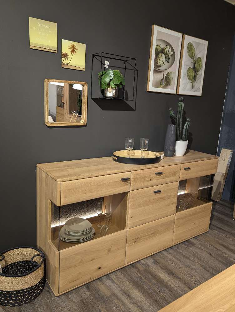 Sideboard Balkeneiche massiv