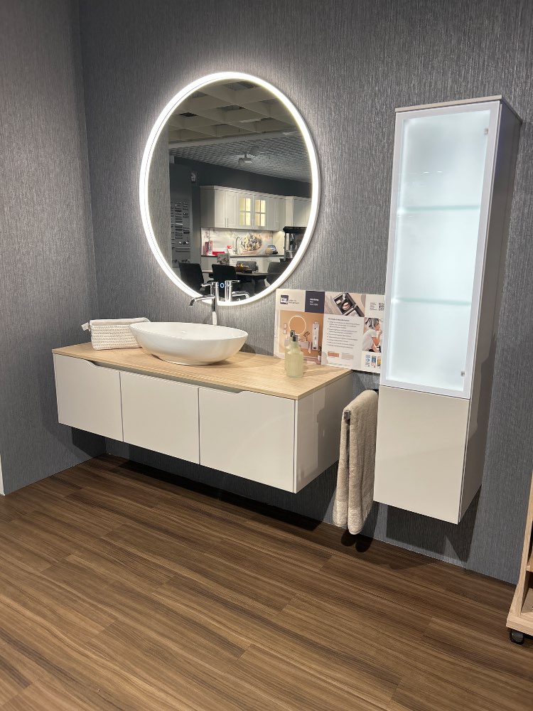 Interliving 7969 Badmöbel Grifflos,Farbe Sand