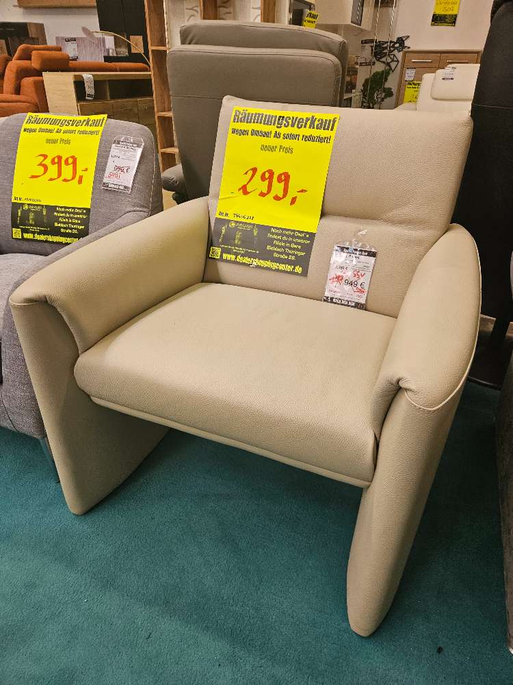 Sessel Leder Off White statt 949€
