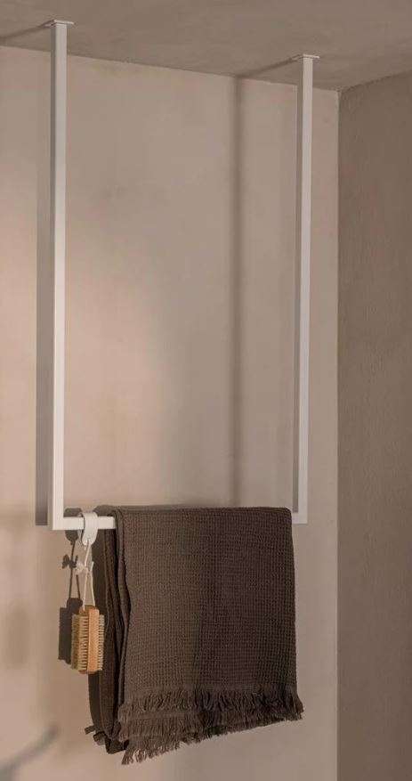 Handtuchhalter Metallbude 60×50 eckig in weiß