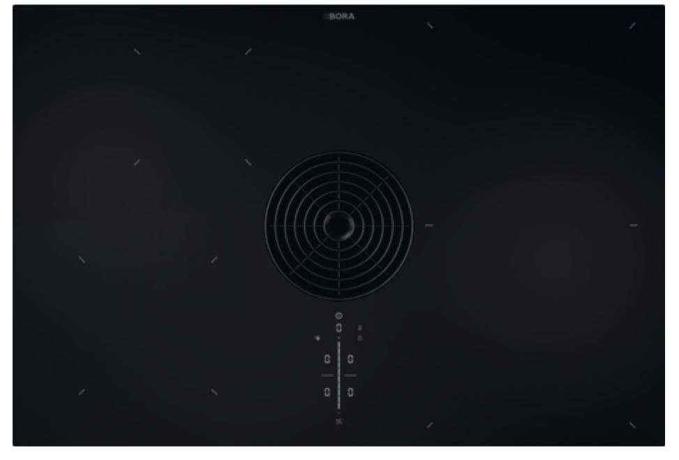 Kochfeldabzug in B: 80cm, schwarz