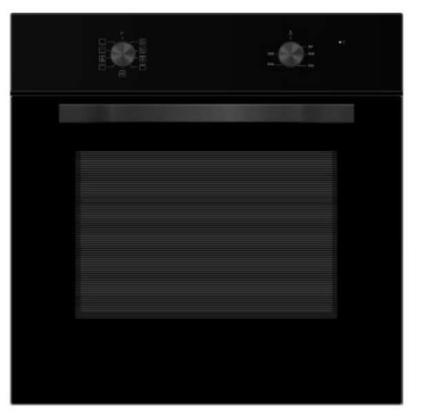 PKM Einbaubackofen mit schwarzer Glasfront