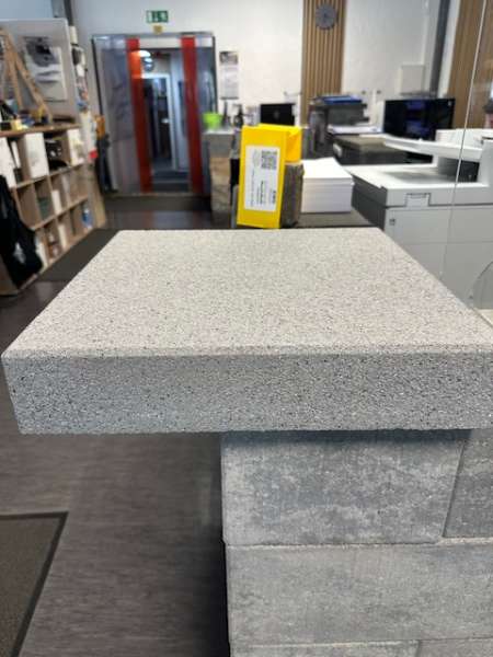 Vios Mauer Pfeilerabdeckplatte 40x40x8 cm grau feingestrahlt