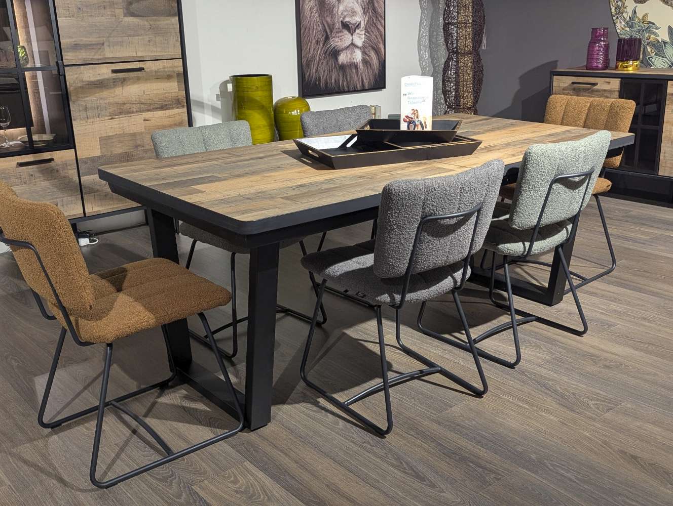 H&H Esstisch  Material Driftwood, mit 6 Stühlen