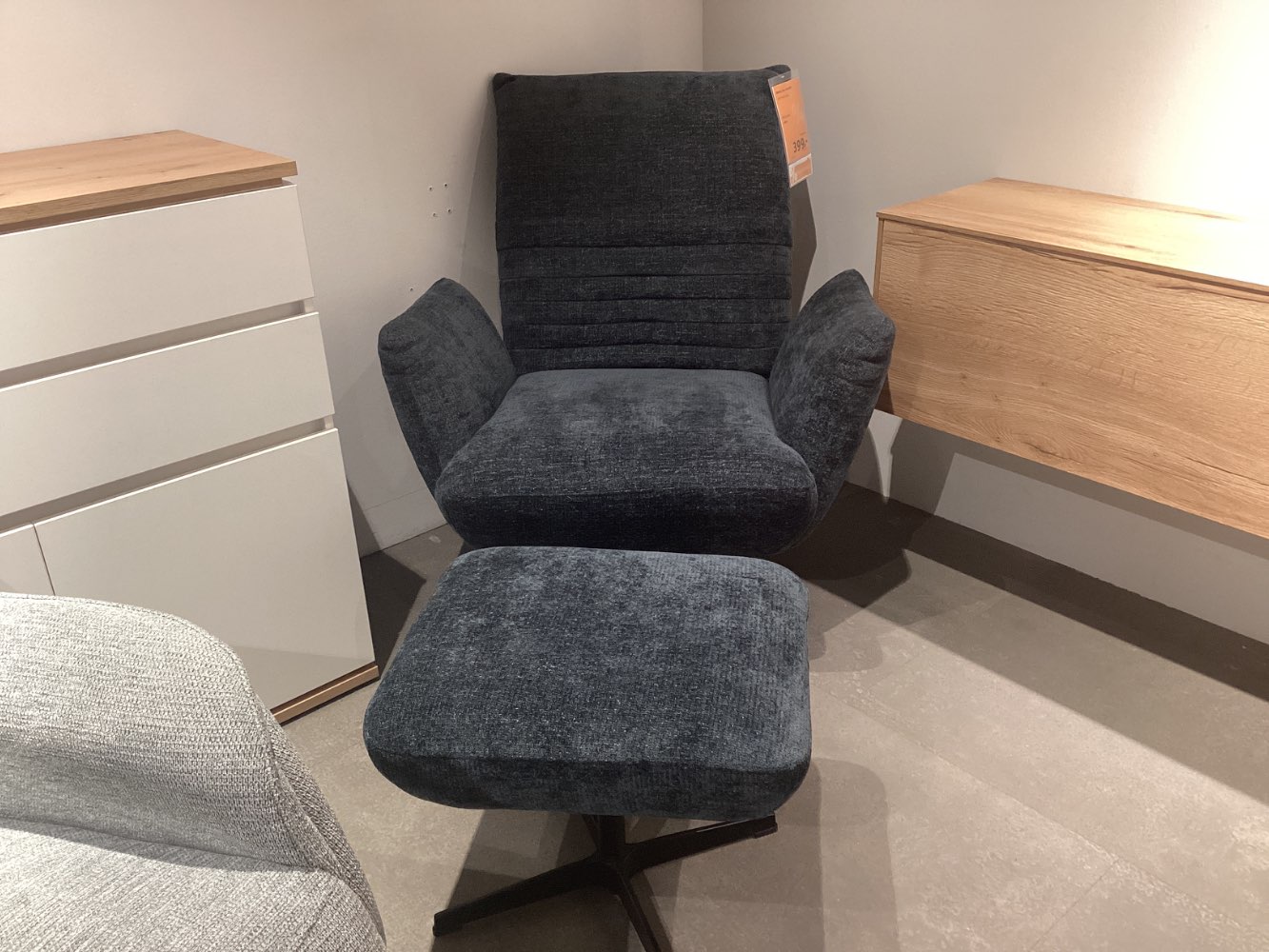 Möbel, Dieter Knoll, Sessel inkl. Hocker, Laguna, ca. 60x94x86cm