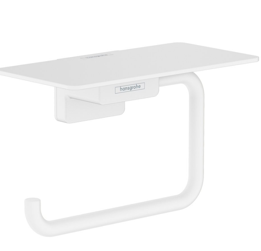 hansgrohe Papierrollenhalter mit Ablage, weiß matt 41772700