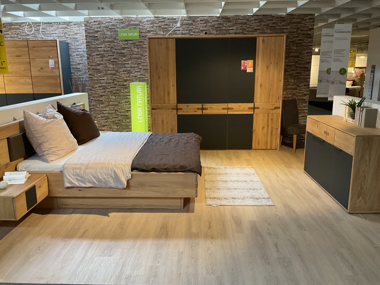 Möbel,Telmex,Schlafzimmer Tabilo,Eiche Bianco-Anthrazit,XXXLutz
