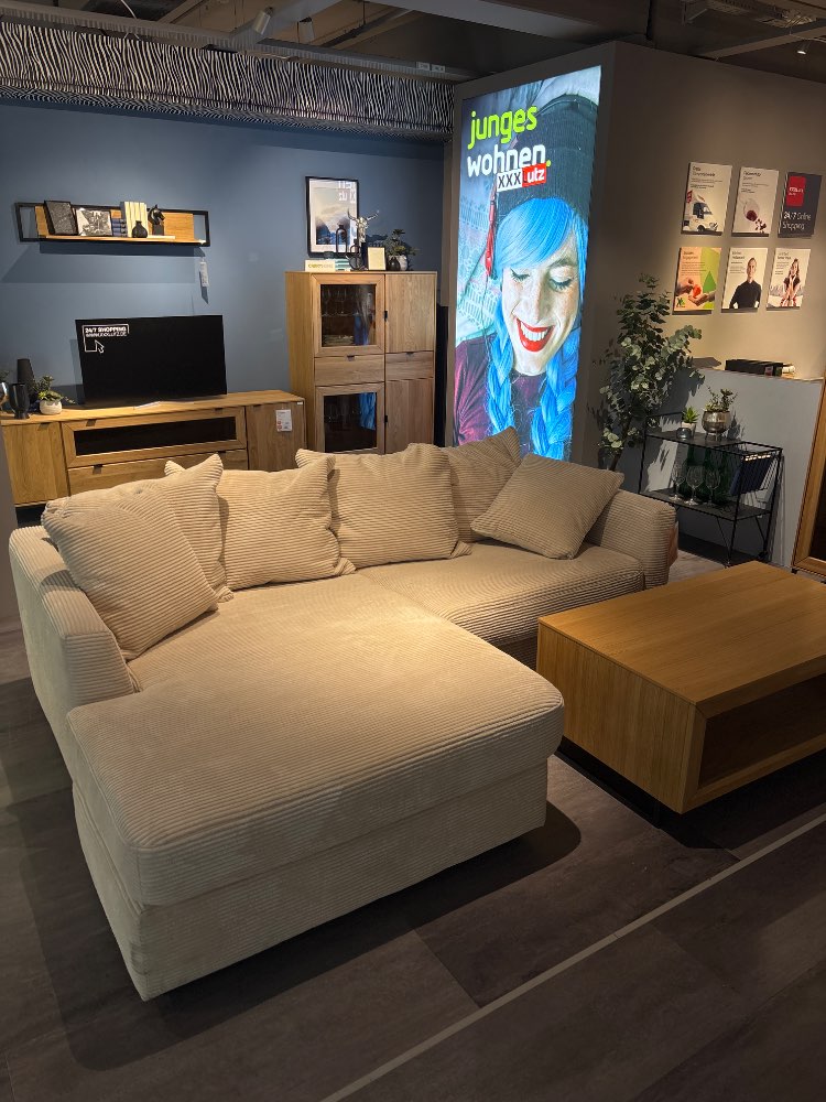Möbel, Ecksofa, Cord, Beige, XXXLUTZ