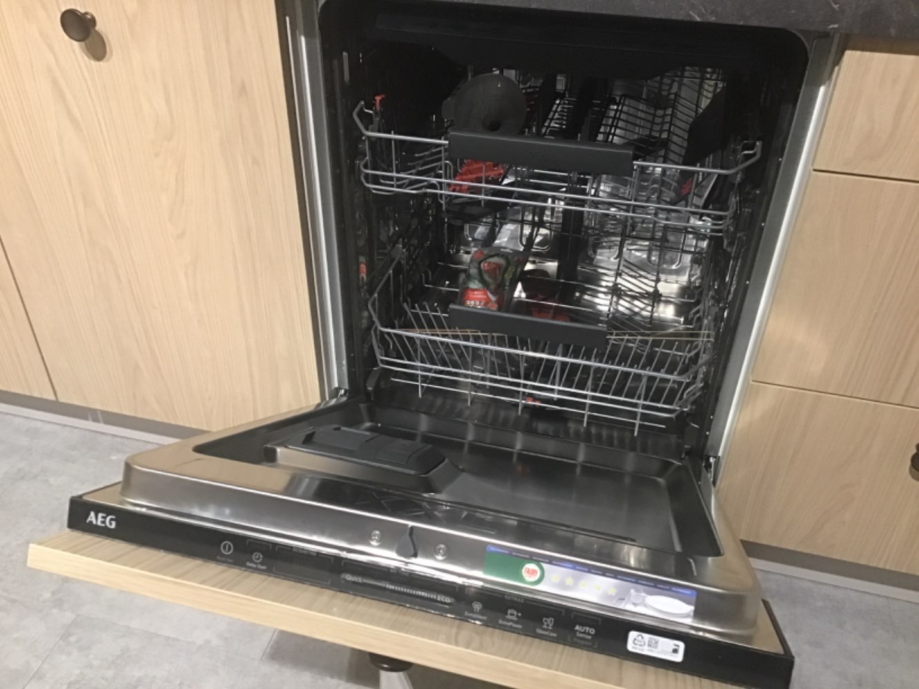 Einbaugeschirrspüler AEG FAV55VI3P,Besteckschublade