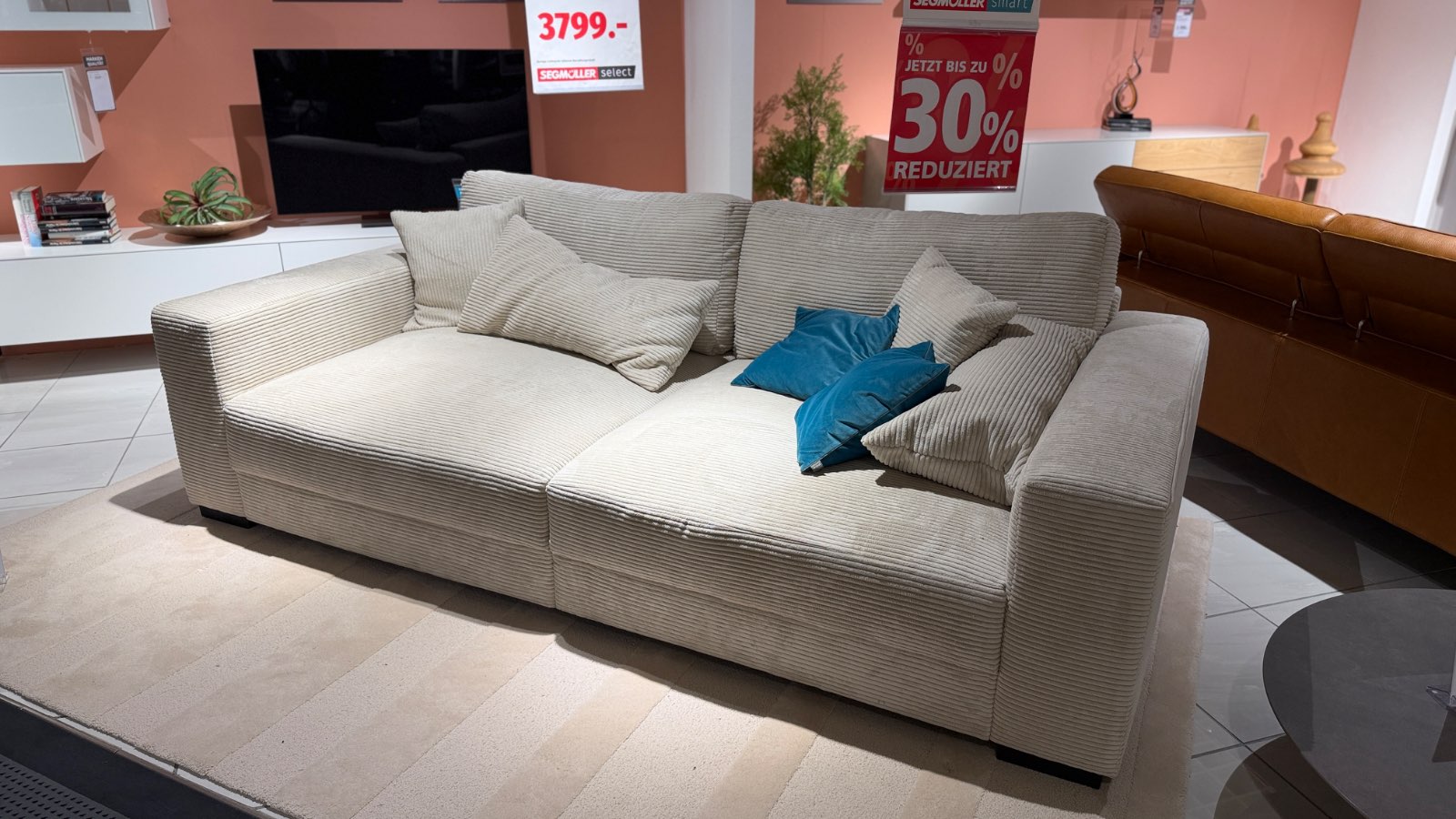Sofa ca. 248 x 132 cm in beige