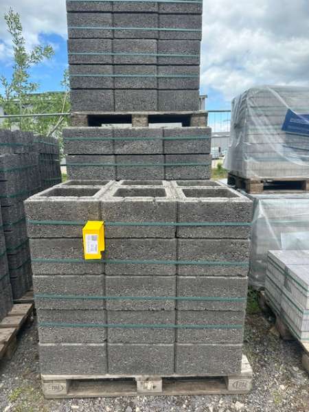KANN Pfeilersteine grau-anthrazit 37,5×37,5×20 cm (Restposten)