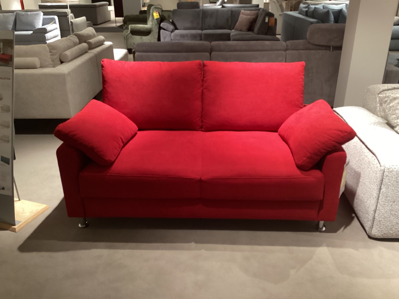 Möbel Bali Schlafsofa Flexa 166x90x95cm Stoff Rot XXXLutz