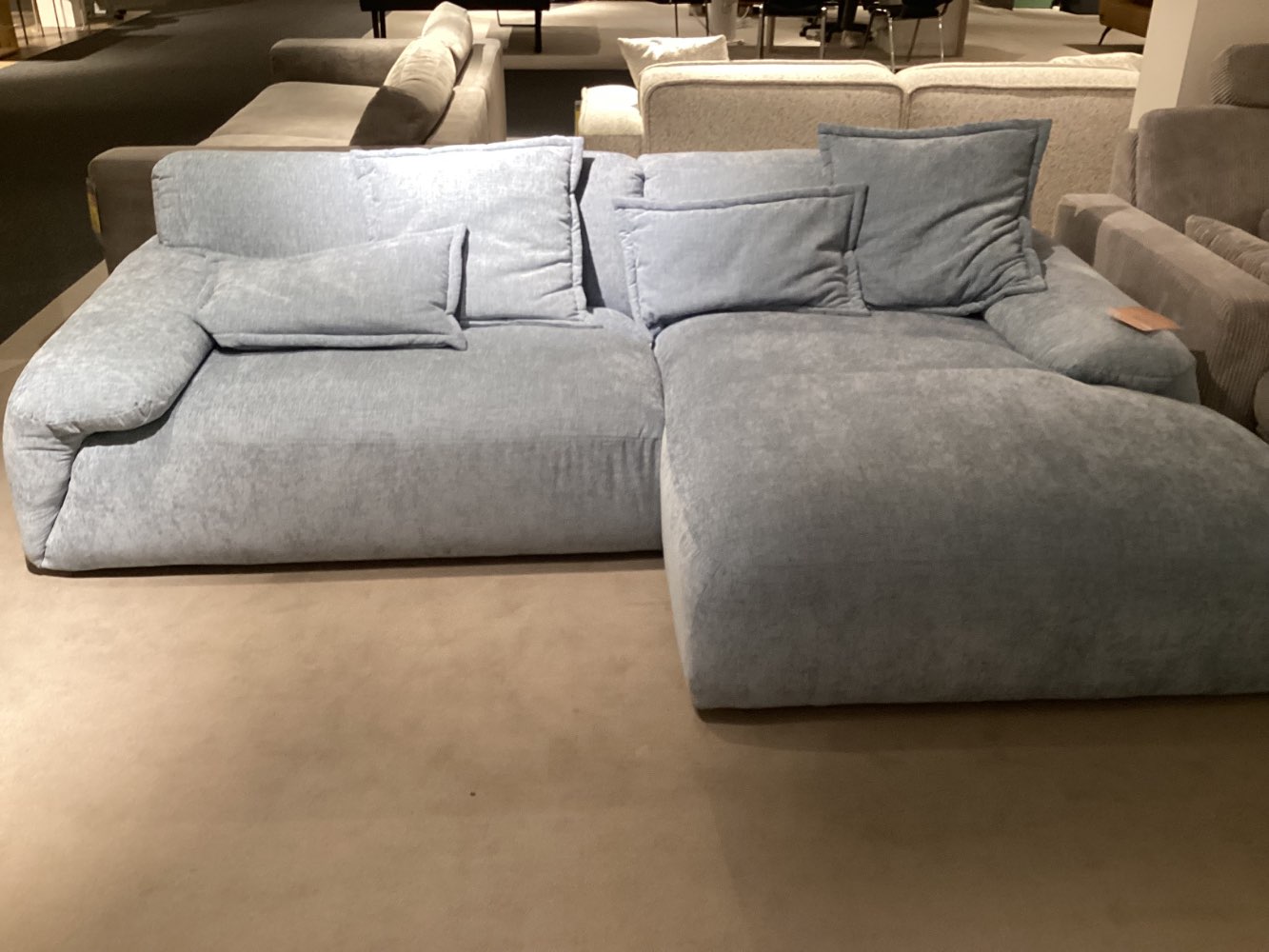 Möbel Gutmann Ecksofa Ponto 274x174cm Stoff blau XXXLutz