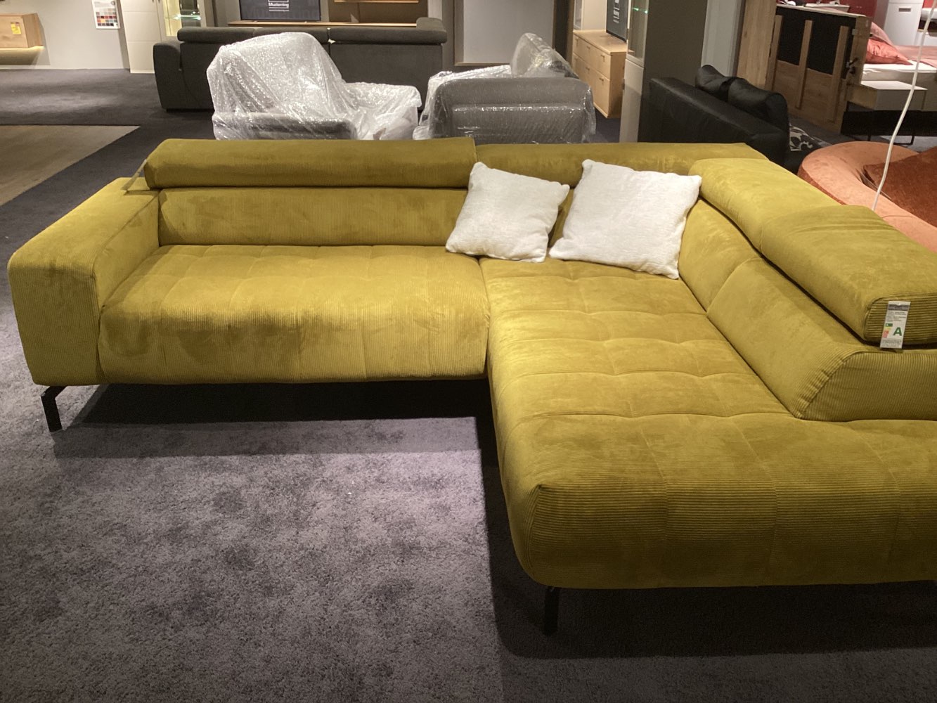 Möbel Megapol Ecksofa Zell 261x214cm Stoff Grün XXXLutz