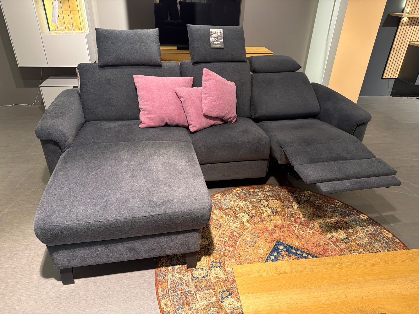Polstergarnitur grau, ca. 235×160 cm