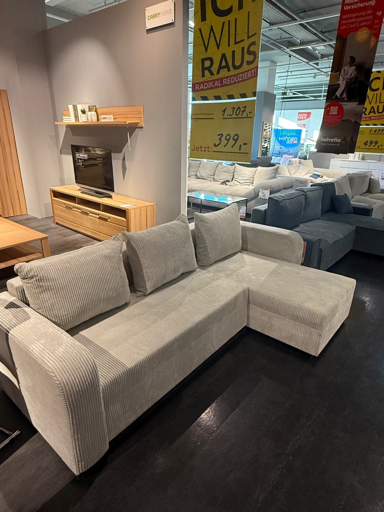 Ecksofa Cord Beige 240×140 – XXXLutz Fellbach