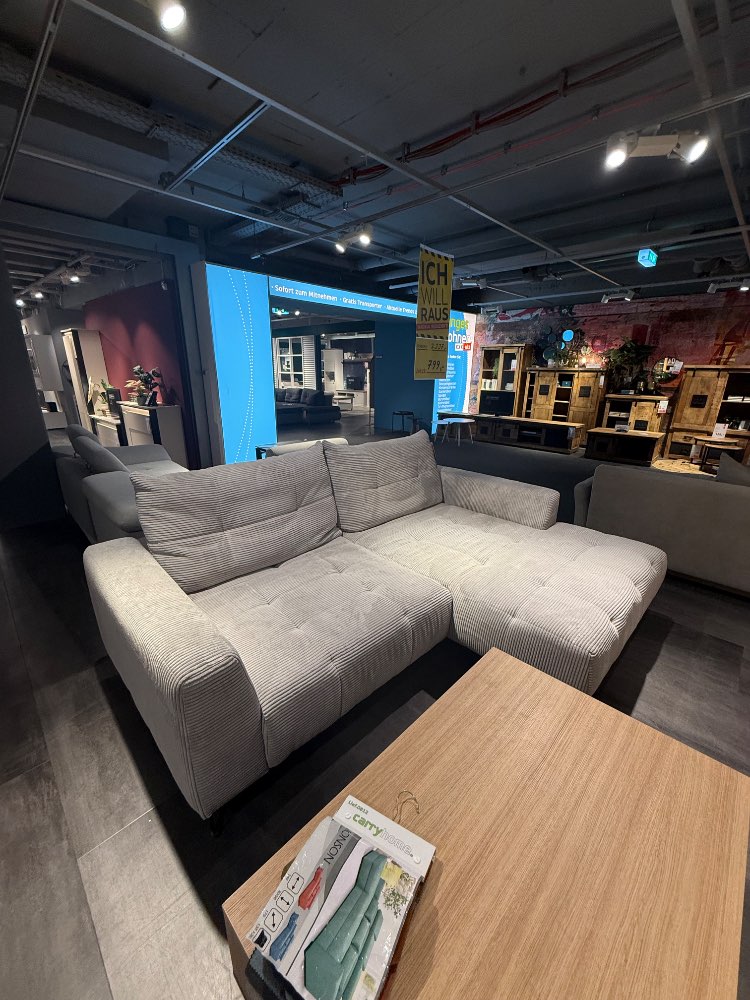 Ecksofa Cord Hellgrau – XXXLutz Fellbach