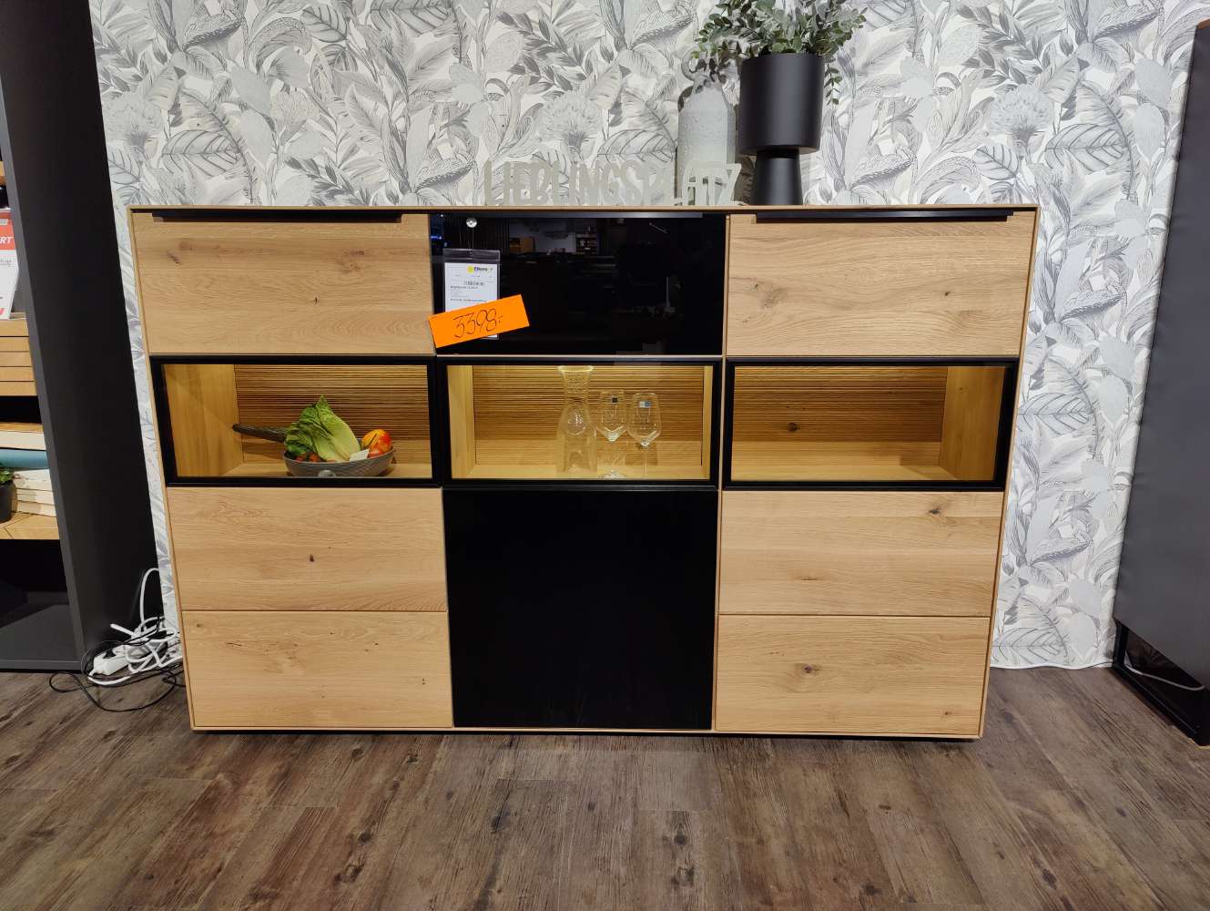 Highboard – Interliving 2033 – Asteiche – Massiv
