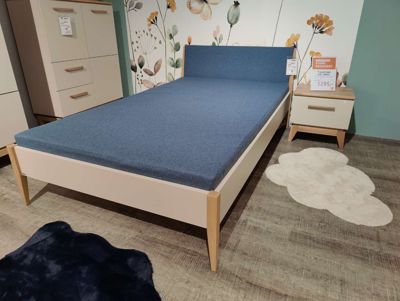 Bett 120cm – Nako – PAIDI – Stiene  – Skandi – Eiche