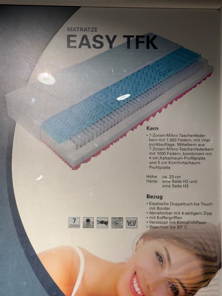 1000er Taschenfederkern Matratze 90×200 – XXXLutz Fellbach