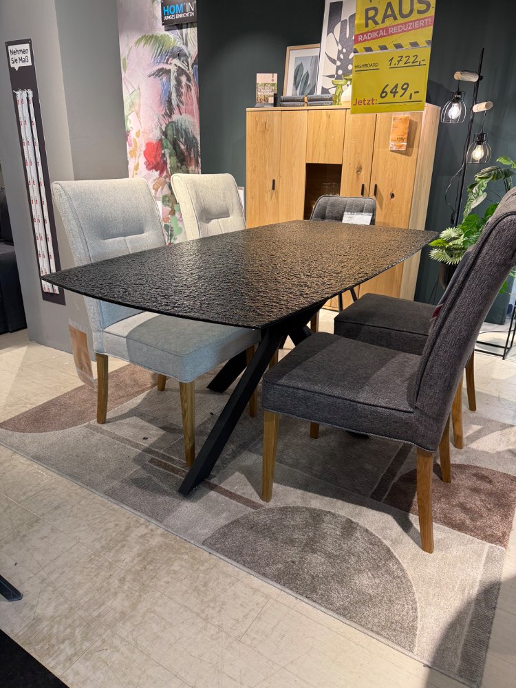 Esstisch Glas schwarz 180x100x76 – XXXLutz Fellbach