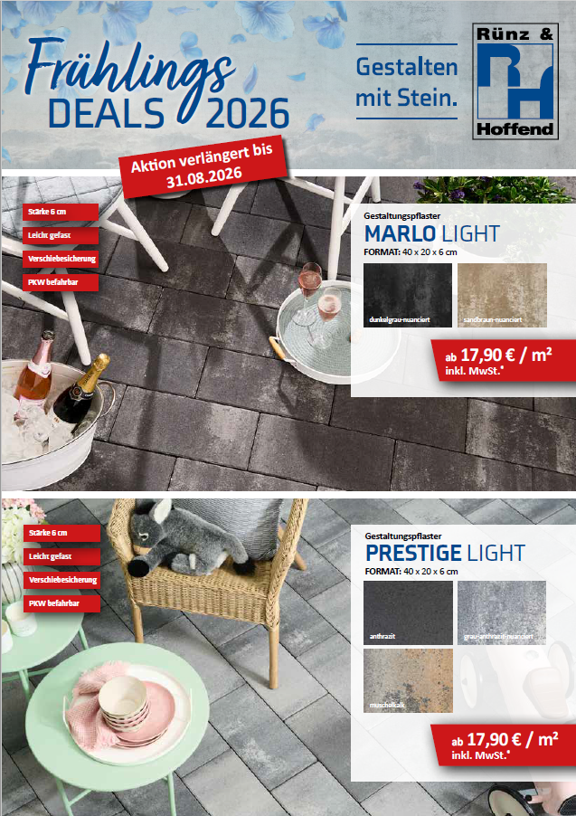 Marlo Light Pflaster 40x20x6cm versch. Farben (1.Wahl)