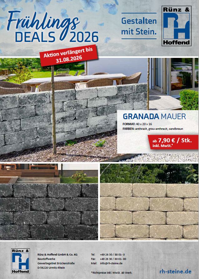 Granada Mauerstein gekollert 40x20x16 cm