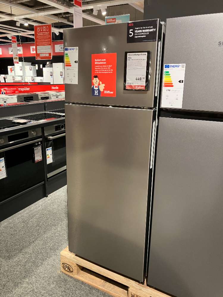 Kühl-Gefrierkombi AEG, 223 L, inox