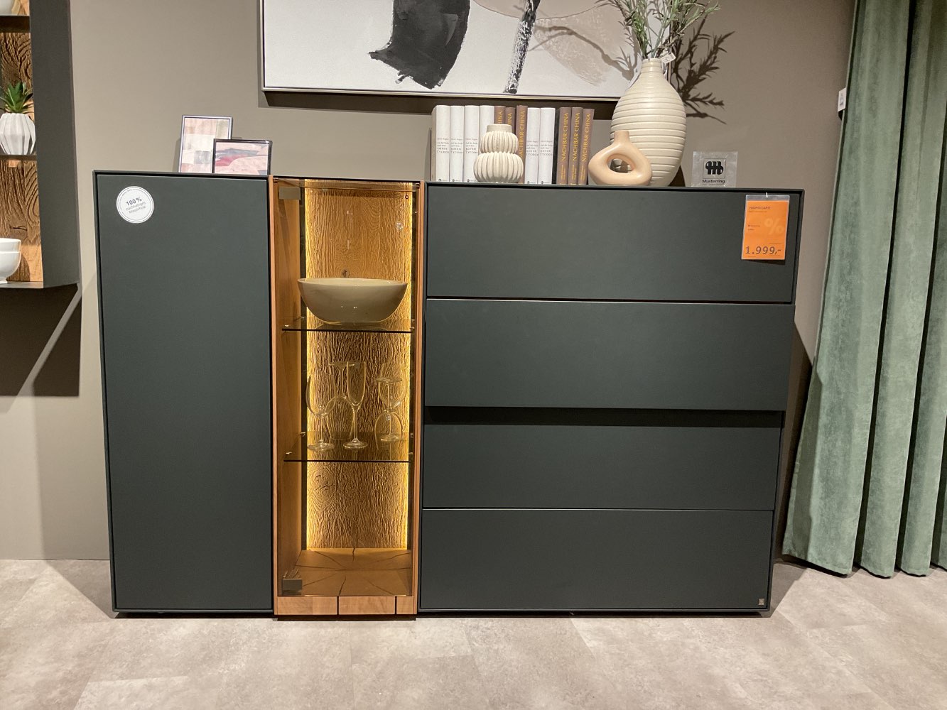 Highboard Trevio, Massiv, Lack ant, Musterring, XXXLutz Karlsruhe
