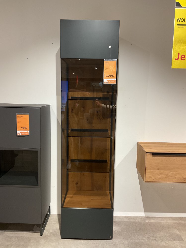 Vitrine Trevio, anthrazit, Musterring, XXXLutz Karlsruhe