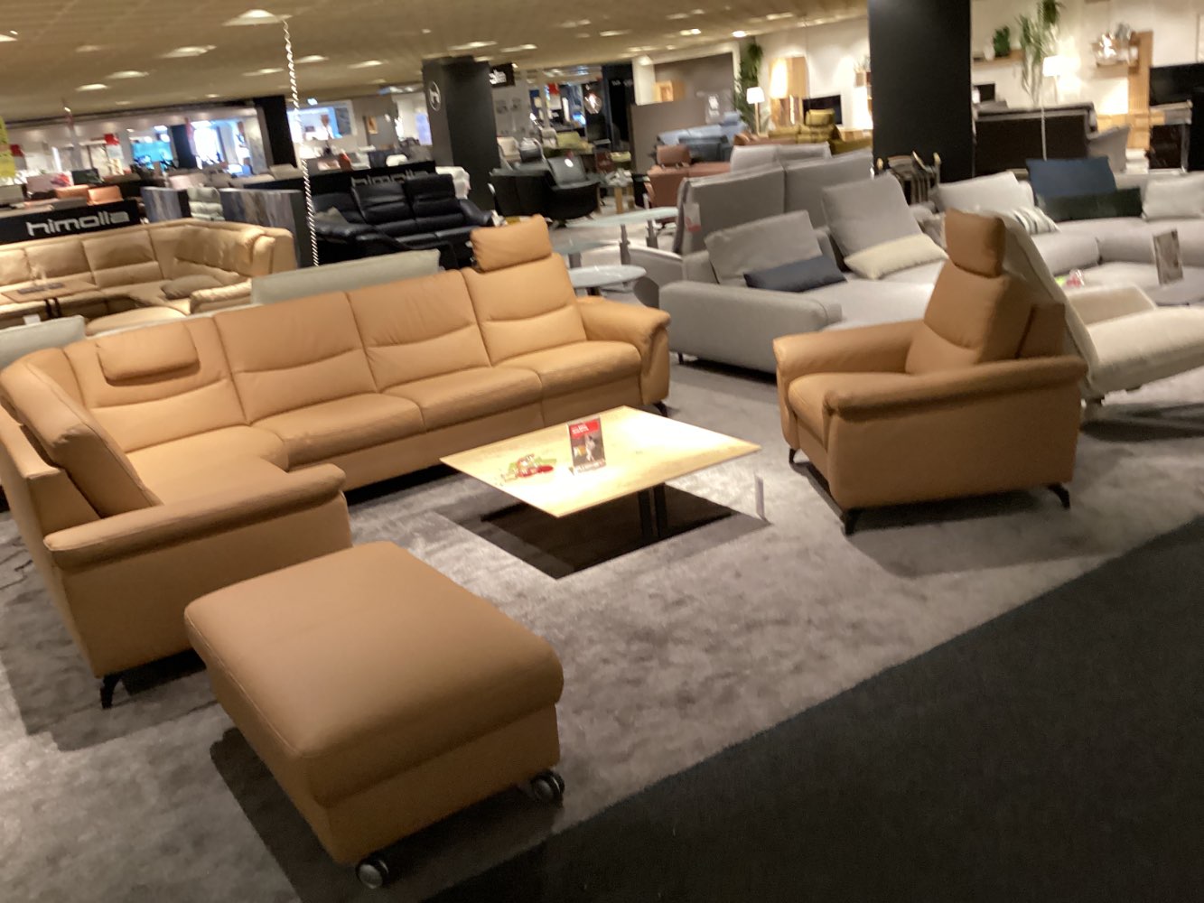 Möbel Ecksofa mit Sessel echtes Leder Himolla 1469 XXXLutz Hirsch