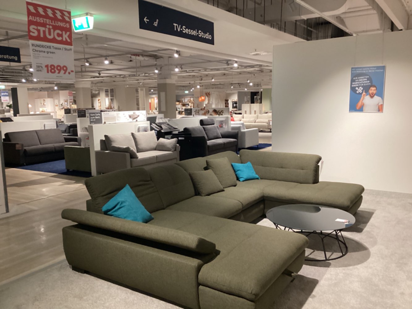 Rundecke Tossa / stoff Chrome green