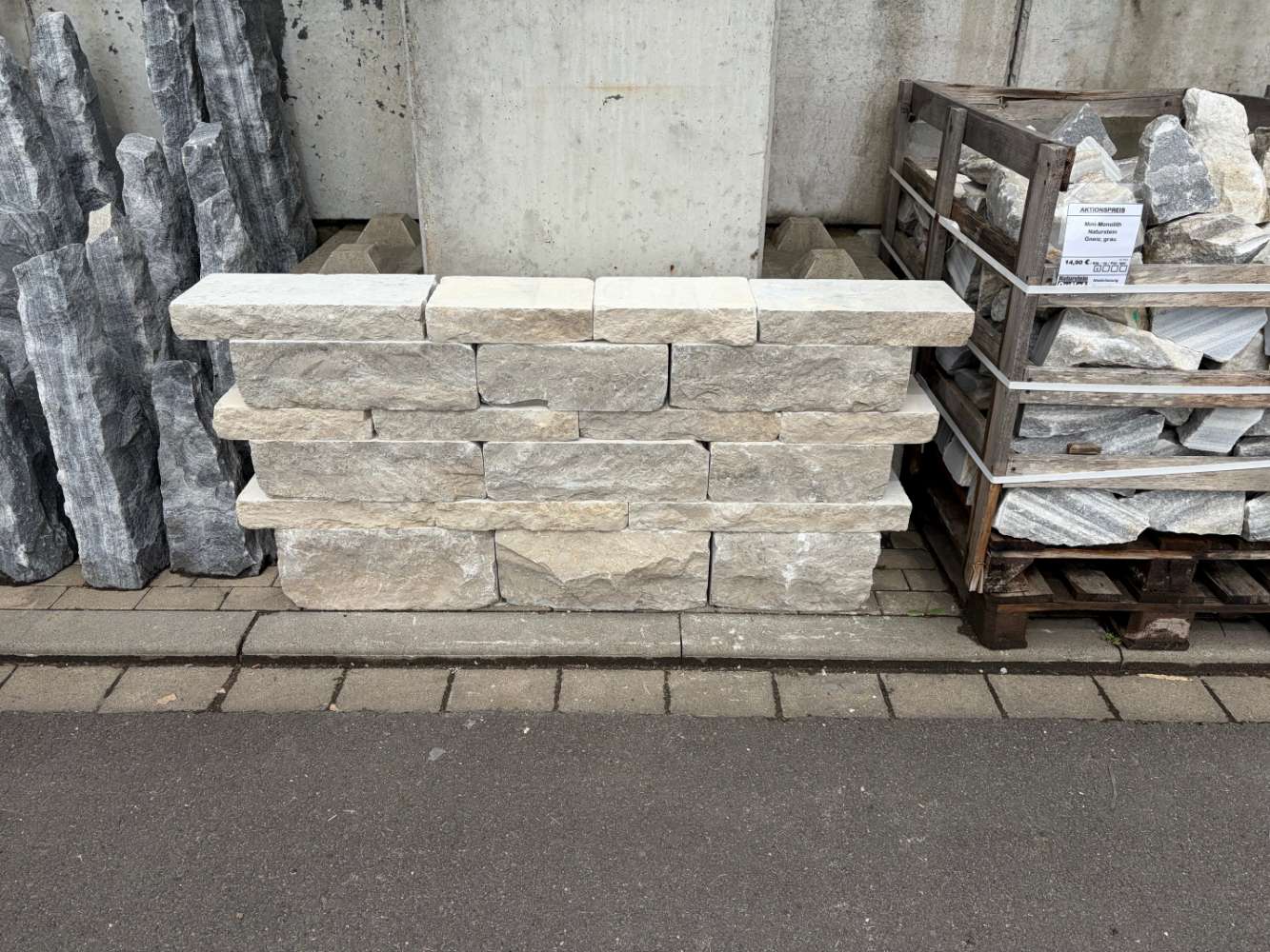 MAUERSTEINE KALKSTEIN grau-gelb 7,5/15/22,5cmx22cmxfL -SOPO-