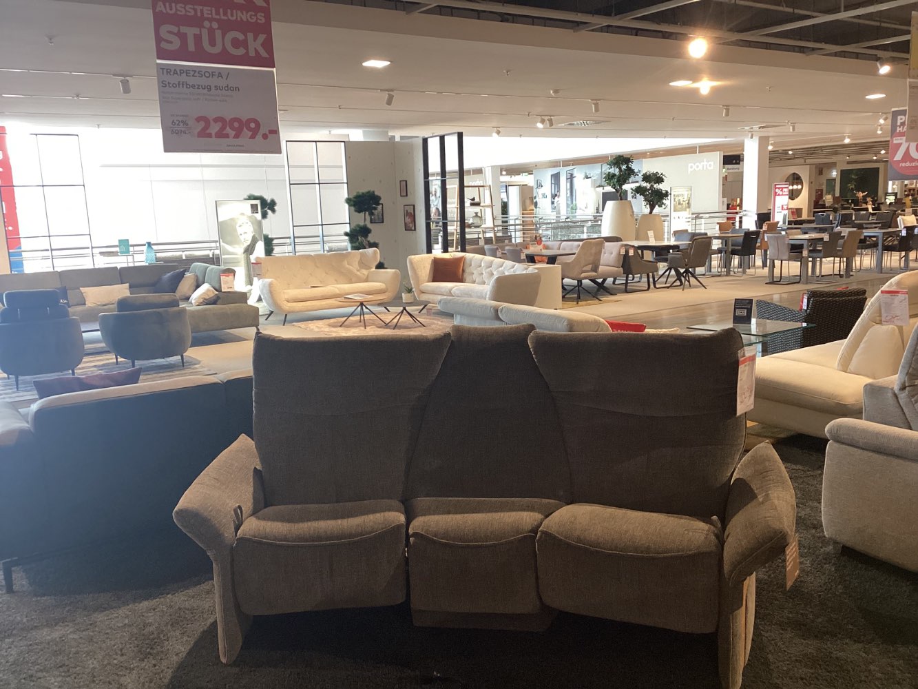 Trapezsofa/Stoffbezug sudan