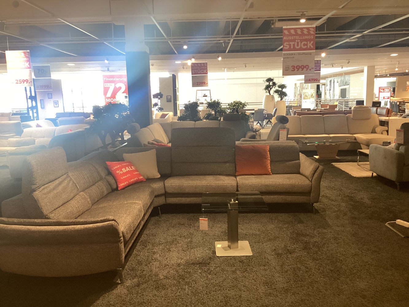 Ecksofa/ Stoffbezug Anthrazit