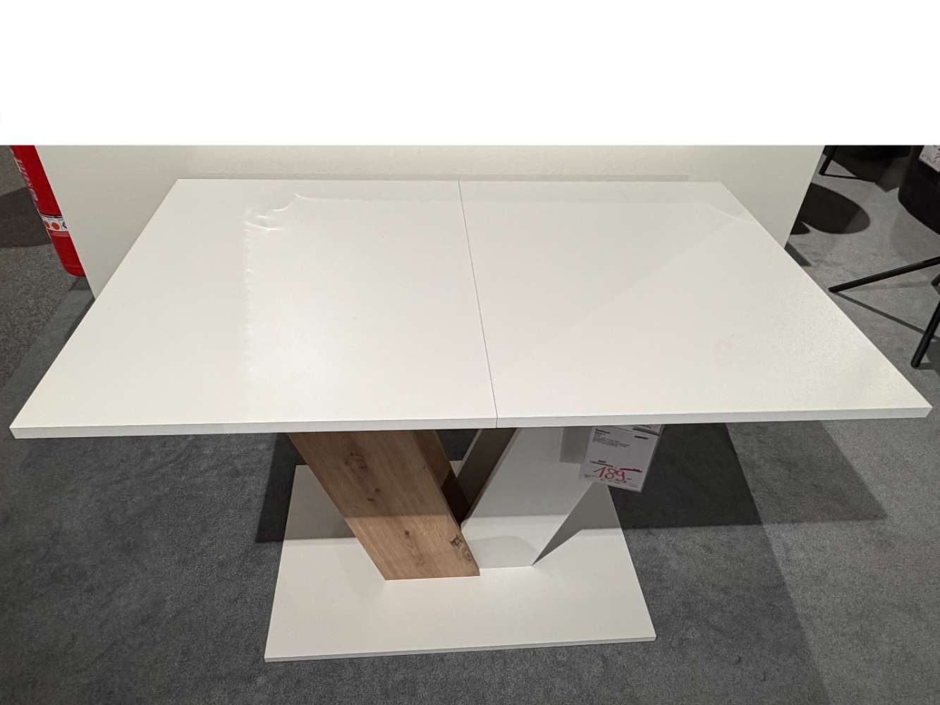 Esstisch weiß/Artisan Eiche ausziehbar
