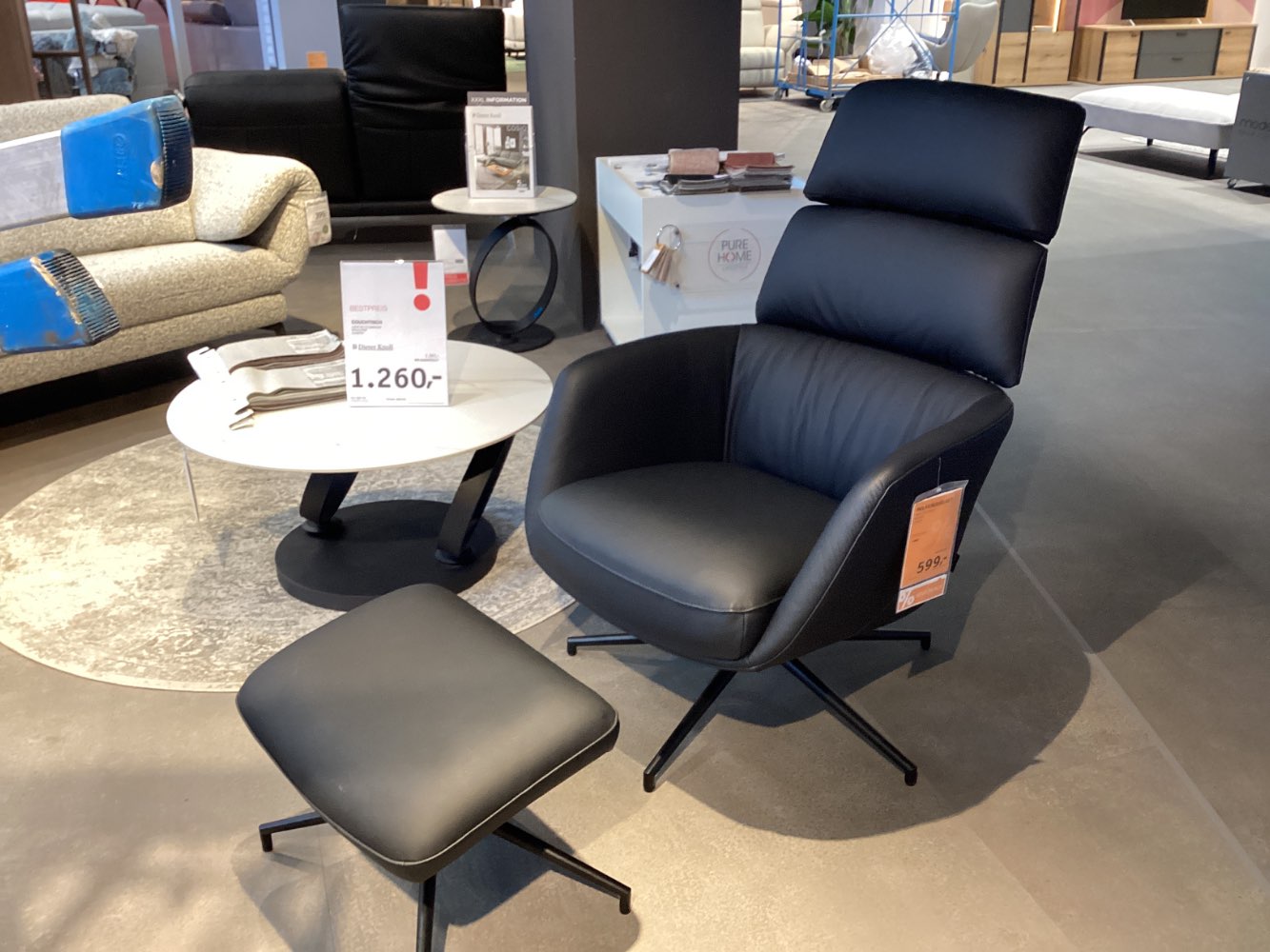 Möbel, Dieter Knoll, Relaxsessel-Set Pablo Style, ca.73x110x87cm