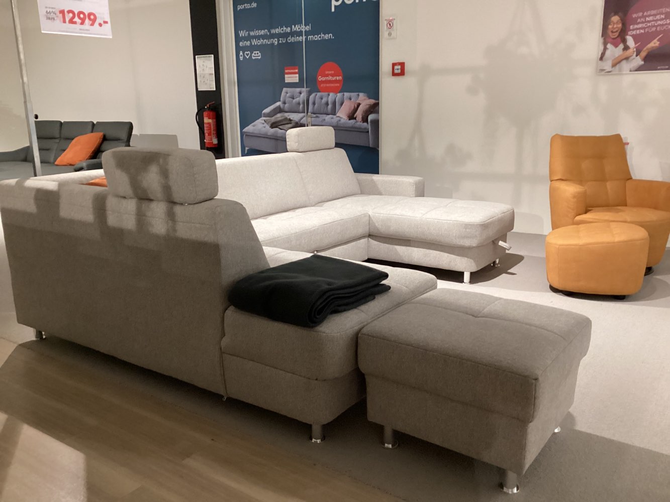 RUNDECKE Sant Joan/Stoffbezug beige